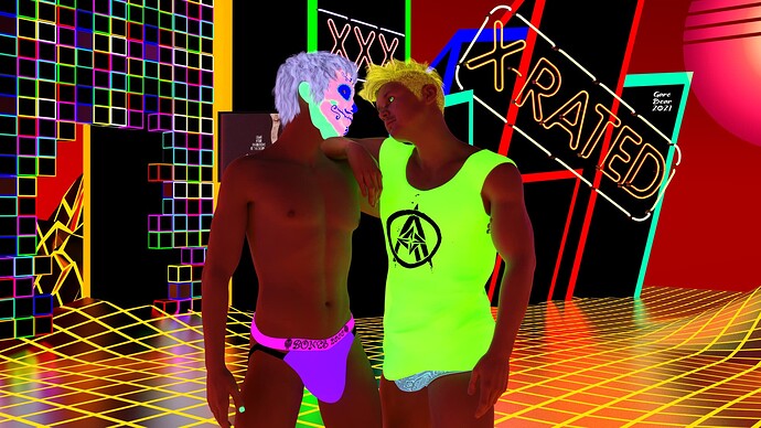 Gay Vaporwave Future couple